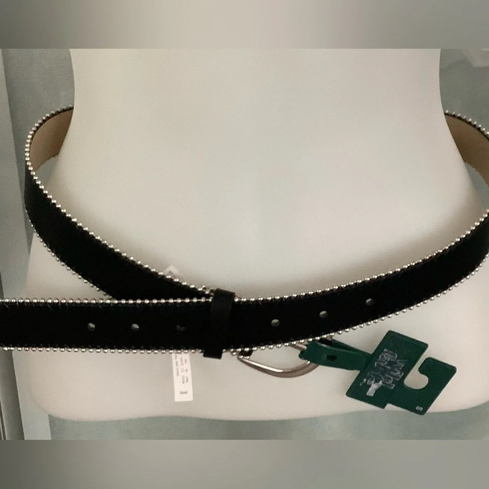 Fashion Buckle Belt With Shot Bead Edge